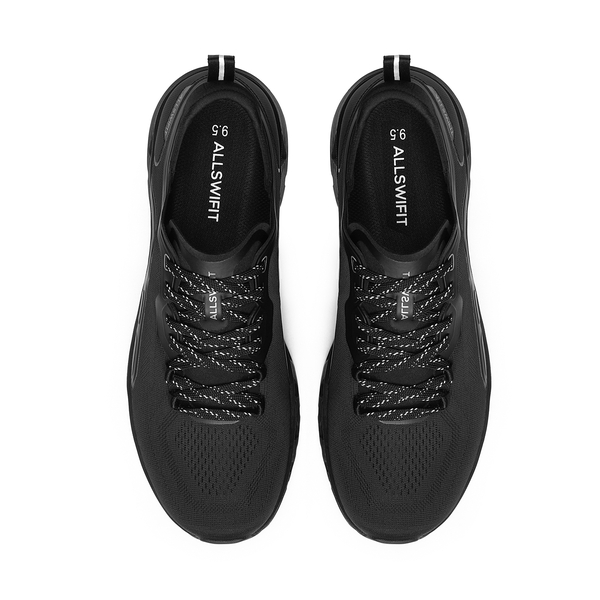 Men's Non-Slip Athleisure Sneakers - ALL BLACK - 6
